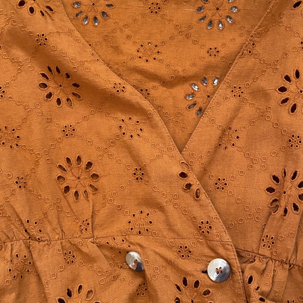 Zara burnt orange blouse - Picture 3 of 5